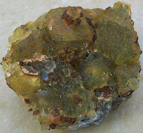 Riemvasmaak goethite on flourite crystal cluster-south africa-186g