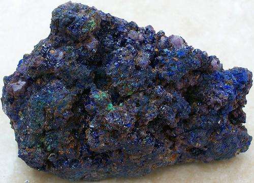 Vergenoeg azurite crystals on goethite matrix-rsa-125g