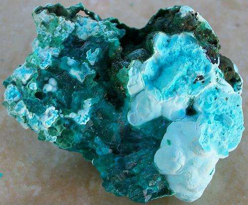 Katanga region dioptase and chrysocolla crystals on matrix-drc-9g