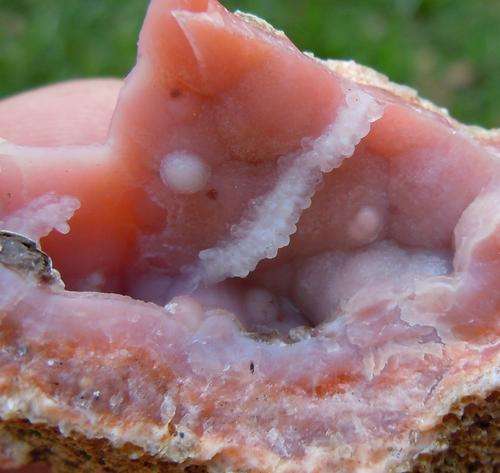 W sahara chalcedony crystal cluster-morocco-37g