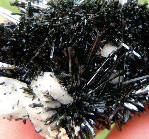Zomba plateau aegerine crystals on orthoclase crystal cluster-malawi-11g