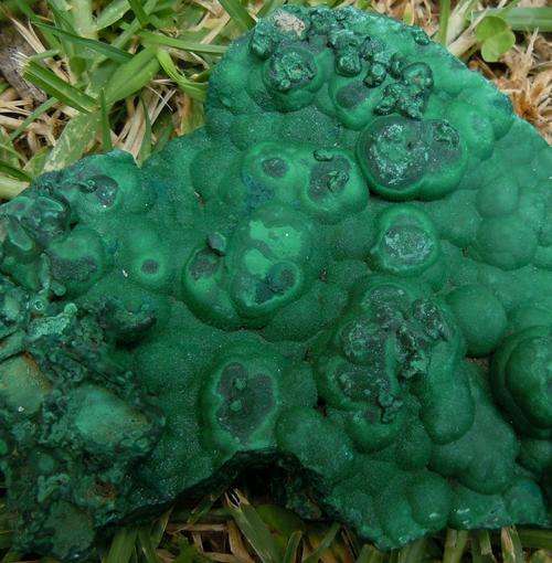 Katanga region malachite crystal cluster-congo-257g