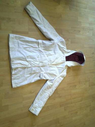 Long White Roxy Jacket Size 14