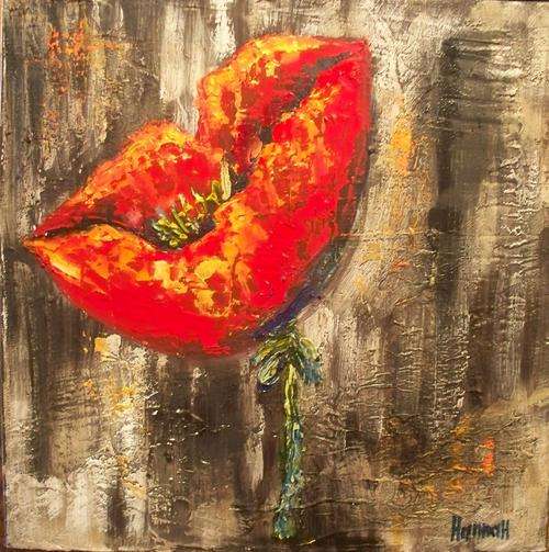 Single Poppy- HANNAH (300x300mm)
