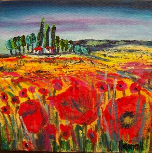 Poppy Field- HANNAH (200x200mm)