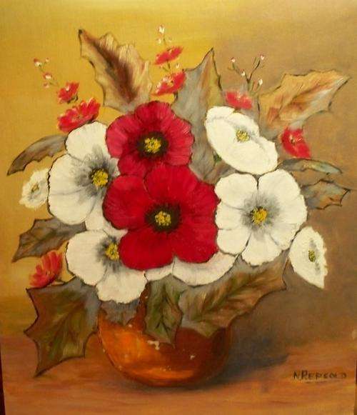 Red and White Flowers-16/20"- Artist - N.Repsold