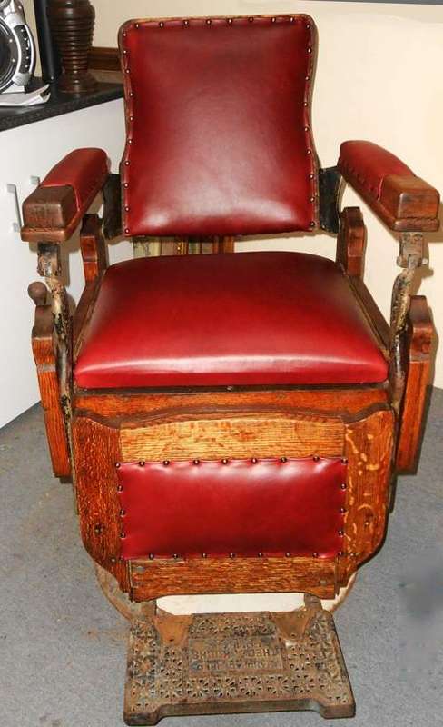 Restored Antique Barber Chair from 1890s by Theo Kochs Co. Incredible!