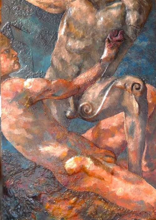 80% Off! Painting The Rape of Youth by W. Edward Pieters. 1985 Gay Interest