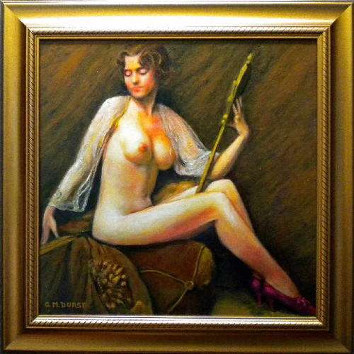 "Venetian Goddess" Art Deco Nude Impressionist Painting
