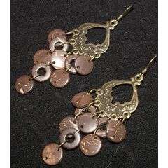 EARRINGS CHANDELIER BROWN