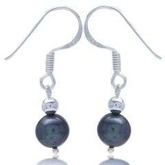 EARRINGS PEACOCK FRESHWATER PEARLS WITH STERLING SILVER