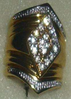 INTERNATIONAL IMPORTED 5 PIECE GOLD FUSION DESIGNER RING WITH 16 CZ'S