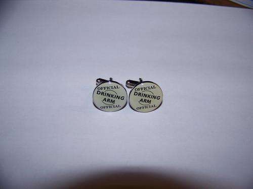 CUFF LINKS "OFFICIAL DRINKING ARM"