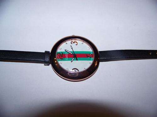 WOMENS GUCCI WHITE/RED AND GREEN WATCH