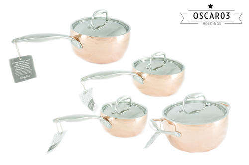 il Mulino New York cookware 8-Piece copper clad pots