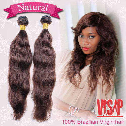 Romantic Natural Wave Brazilian hair 18"  color 1B#