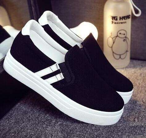 Black Canve Casual Shoes Size 4