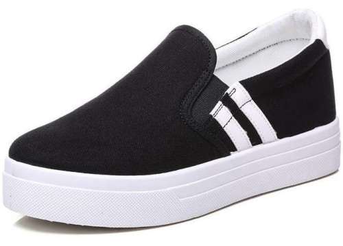 Black Canve Casual Shoes Size 4
