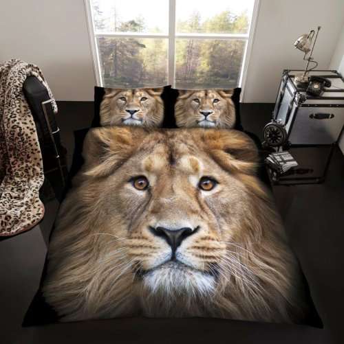 3D Lion Duvet - 3D Bedding - double