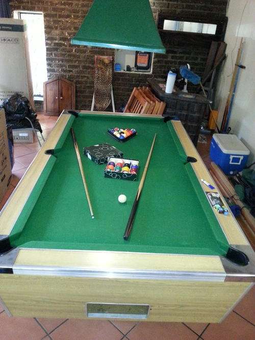 Slate Top Pool Table - Coin Operated