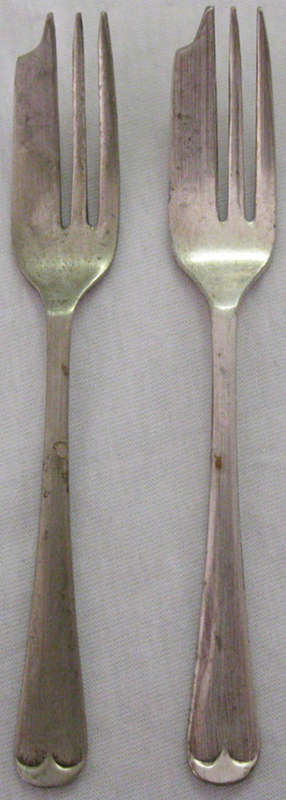 PAIR OF CAKE FORKS ~EPNS~