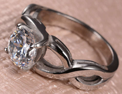 ***1.28ct SPARKLING WHITE CZ ENGAGEMENT RING ~ SIZE 6 / L***