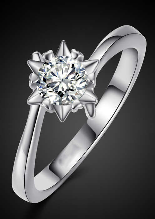 *** 0.90 CARAT SIMULATE DIAMOND RING ~ STAMPED S925  ~ SIZE 9***