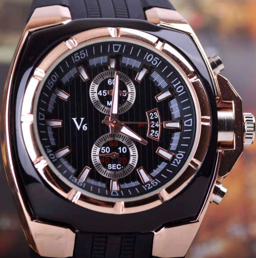 SPORT V6 WATCH MEN'S LEISURE FASHION TYRE STYLE WATCH