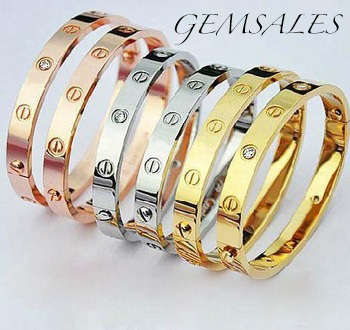 TITANIUM *** WHITE GOLD PLATED*** BANGLE-STAMPED 18KGP