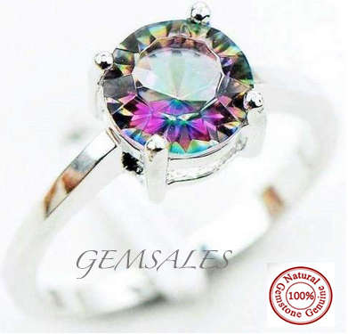 NEW ARRIVAL!!! 2.55CT  MYSTIC TOPAZ 925 SILVER RING ~STAMPED 925~ SIZE 7