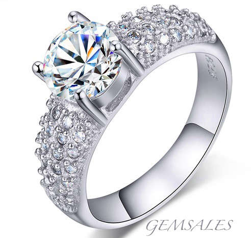 EXQUISITE! 1.81ct Cr.DIAMOND AND ACCENTS ENGAGEMENT RING - Size 7  ***S925**2 AVAILABLE* SIZE 7
