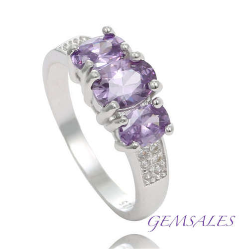 NEW ARRIVAL!  EXCUISITE AMETHYST RING STAMPED 925 * SIZE 7