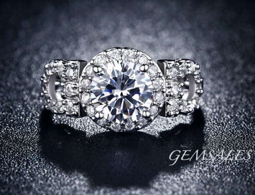 #NEW ARRIVAL# SPECTACULAR SIMULATED DIAMOND RING   ~STAMPED S925~ SIZE 7
