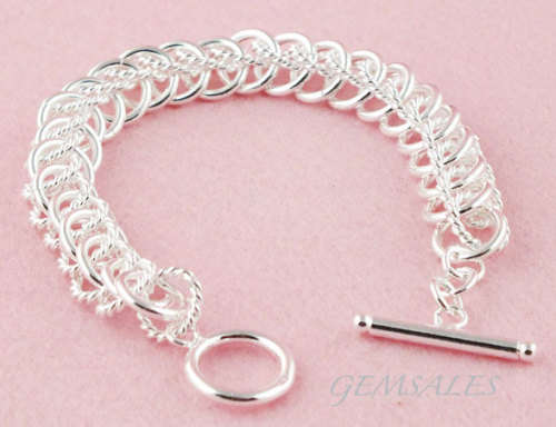 ***NEW ARRIVAL* STUNNING SILVER BRACELET WITH * STAMPED 925***