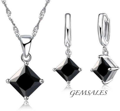 BLACK CUBIC ZIRCONIA SET *NEW ARRIVAL*  ~ STAMPED 925 ~