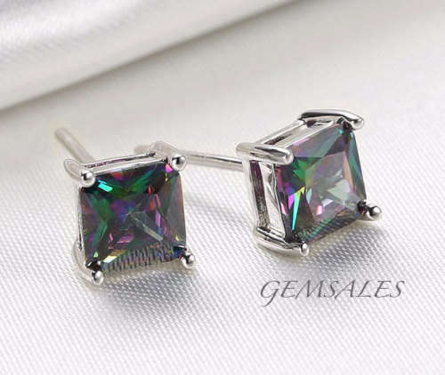 ELEGANT MYSTIC TOPAZ CZ EARRINGS *S925*