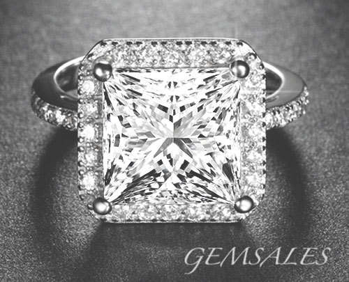 #NEW ARRIVAL# SENSATIONAL# 5 CARAT PRINCESS CUT SIMULATED DIAMOND RING-SIZE 7 3/4 - P