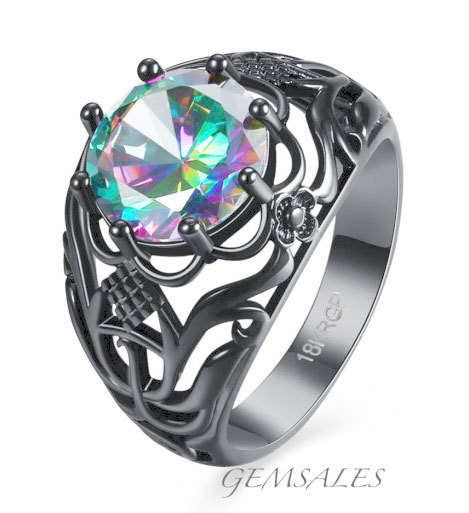 ***Mystic Topaz Ring*** NEW ARRIVAL!!! GOLD PLATED ~ STAMPED 18KRGP  ~ SIZE 8