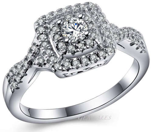 0.81ct. Cr. DIAMOND RING WITH ACCENTS ~ SIZE 7