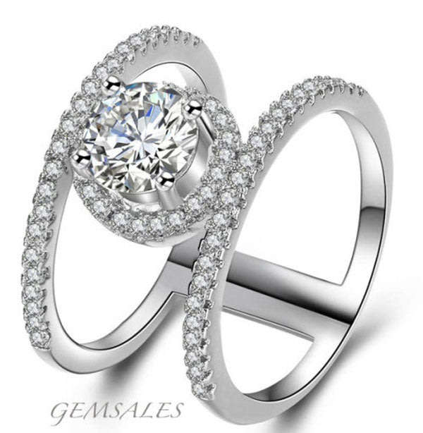 BRILLIANT CUT 2.43ct Cr. Diamond & Accents S925 #SENSATIONAL#  - SIZE 7