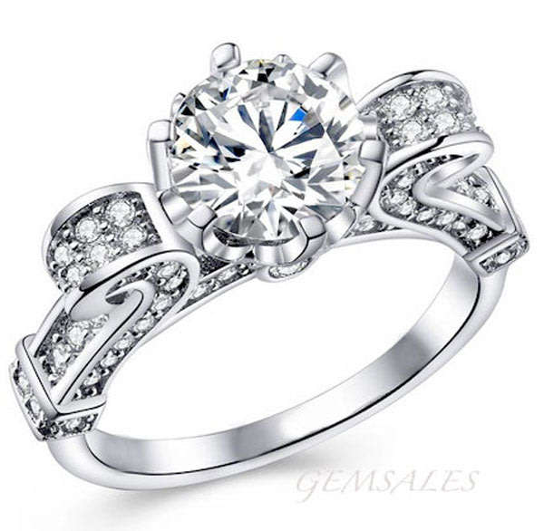 BRILLIANT CUT 2.04 Ct SIMULATED DIAMOND WITH ACCENTS *S925* SIZE 6 1/2