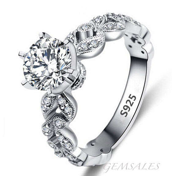 BRILLIANT CUT 2.04ct Cr. Diamond & Accents *S925*  #SENSATIONAL#  - SIZE 6 1/2