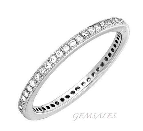 ELEGANT CZ ETERNITY RING ***S925*** SIZE 7 3/4 - P