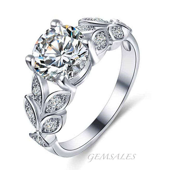 UNIQUE SIM DIAMOND RING WITH MICRO INLAY ~ CENTER STONE 1.28ct  *S925*   SIZE  6 3/4 - N