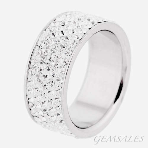 HOT FASHION !!!  ***SWAROVSKI  CRYSTAL***   RING SIZE     9 - R 1/2 - 59.5mm