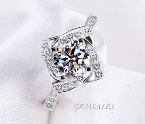 BRILLIANT CUT 1.43ct Cr. Diamond & Accents S925 #SENSATIONAL#  - SIZE 8  - Q - 57mm