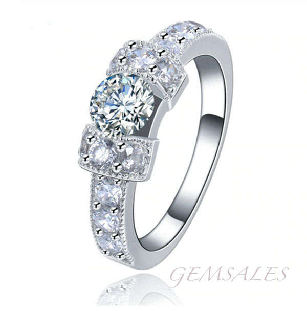 .50ct  SIM DIAMOND CZ  #ELEGANT SETTING#   *S925*    SIZE  6.75  -  N 1/2  -  53.5 mm