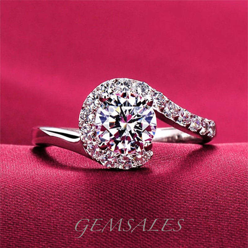 STUNNING 1.30 CARAT SIMULATED DIAMOND CZ RING *S925*   SIZE  8.75  -  R  -  58.5 mm