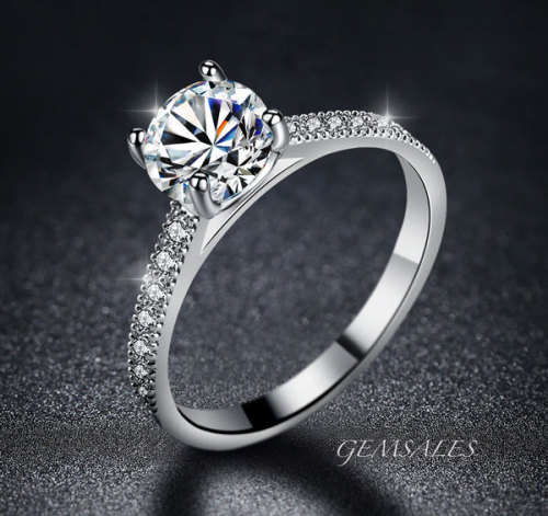 .75ct Cr Diamond CZ Ring In Classic Solitaire Setting  *18KGP*   SIZE   7   -   O   -   54.5mm