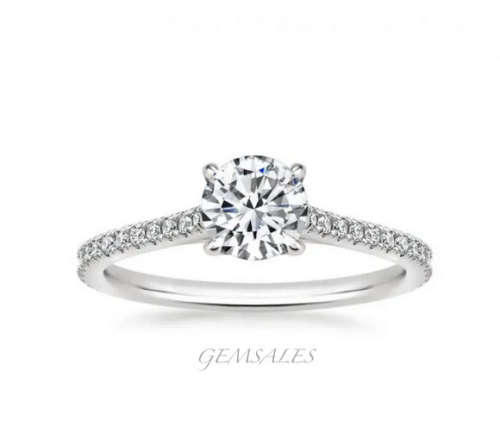 .75ct Cr Diamond CZ Ring In Classic Solitaire Setting  *18KGP*   SIZE   7   -   O   -   54.5mm
